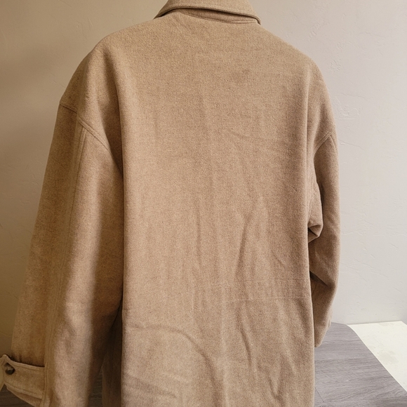 GECCU Austrailia Tan Wool Coat Jacket Size XXL(46) Women Cashmere Wool Pockets - Picture 2 of 15